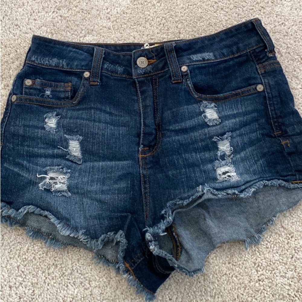 Dark Blue Denim Shorts Size 7 W28